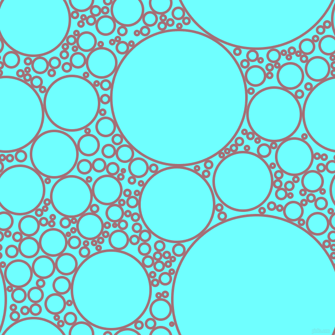 bubbles, circles, sponge, big, medium, small, 5 pixel line width, Turkish Rose and Baby Blue circles bubbles sponge soap seamless tileable