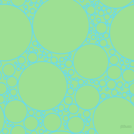 bubbles, circles, sponge, big, medium, small, 3 pixel line width, Turquoise Blue and Granny Smith Apple circles bubbles sponge soap seamless tileable