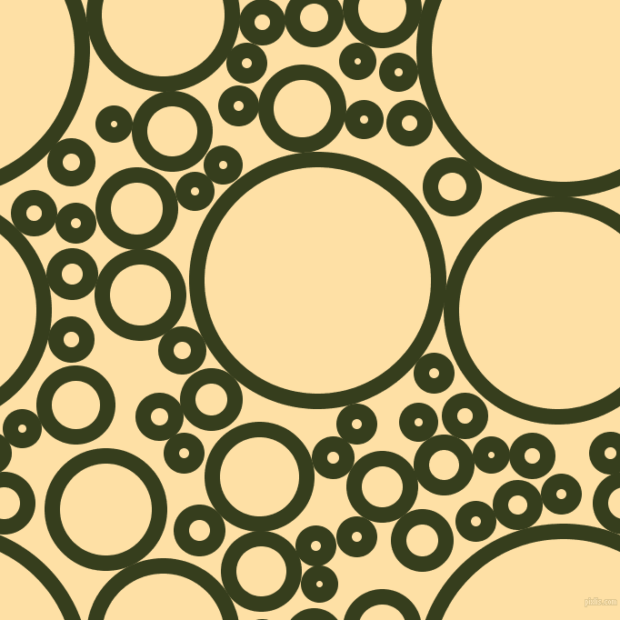 bubbles, circles, sponge, big, medium, small, 17 pixel line width, Turtle Green and Cape Honey circles bubbles sponge soap seamless tileable