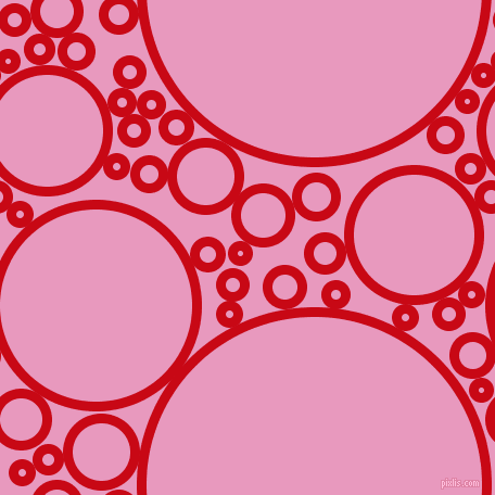 bubbles, circles, sponge, big, medium, small, 9 pixel line width, Venetian Red and Shocking circles bubbles sponge soap seamless tileable