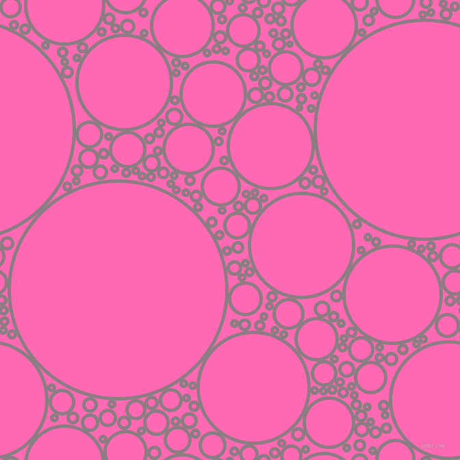 bubbles, circles, sponge, big, medium, small, 5 pixel line width, Venus and Hot Pink circles bubbles sponge soap seamless tileable