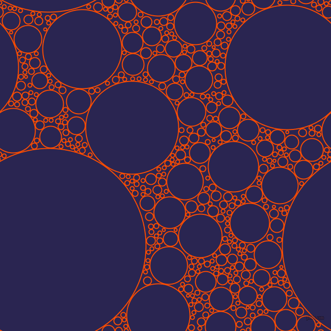 bubbles, circles, sponge, big, medium, small, 2 pixel line width, Vermilion and Paua circles bubbles sponge soap seamless tileable