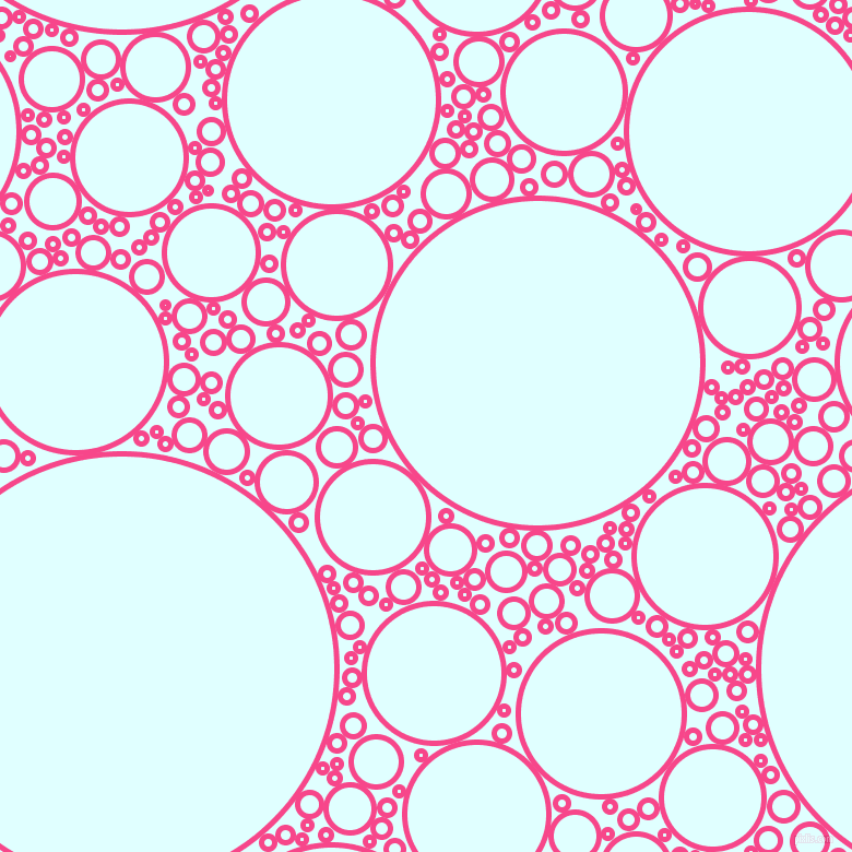 bubbles, circles, sponge, big, medium, small, 5 pixel line width, Violet Red and Light Cyan circles bubbles sponge soap seamless tileable