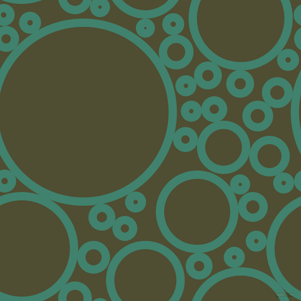 bubbles, circles, sponge, big, medium, small, 17 pixel line width, Viridian and Camouflage circles bubbles sponge soap seamless tileable