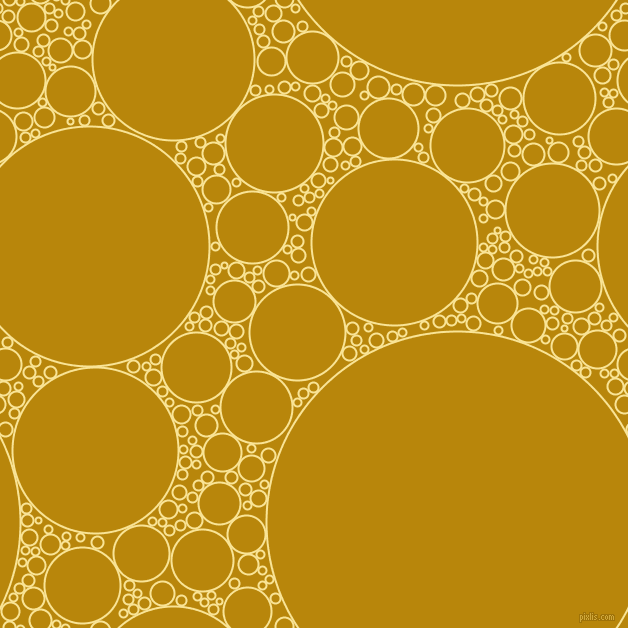 bubbles, circles, sponge, big, medium, small, 2 pixel line width, Vis Vis and Dark Goldenrod circles bubbles sponge soap seamless tileable