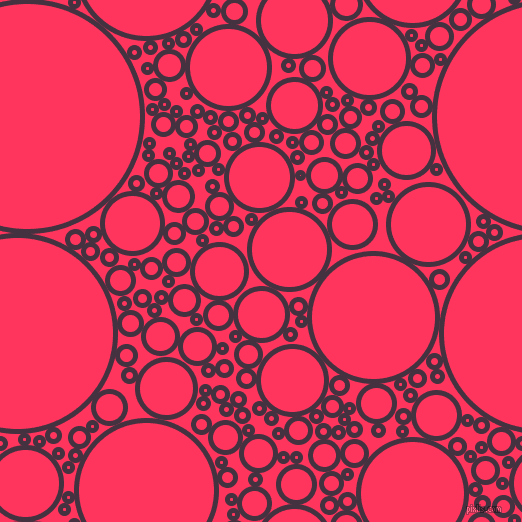 bubbles, circles, sponge, big, medium, small, 5 pixel line width, Voodoo and Radical Red circles bubbles sponge soap seamless tileable