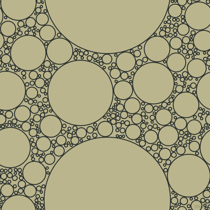 bubbles, circles, sponge, big, medium, small, 3 pixel line width, Woodsmoke and Coriander circles bubbles sponge soap seamless tileable