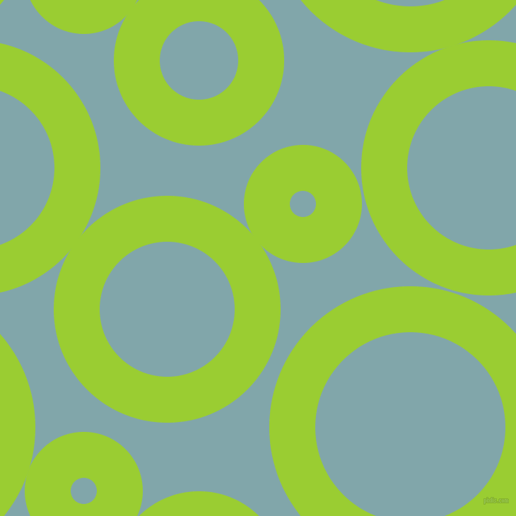 bubbles, circles, sponge, big, medium, small, 65 pixel line width, Yellow Green and Ziggurat circles bubbles sponge soap seamless tileable