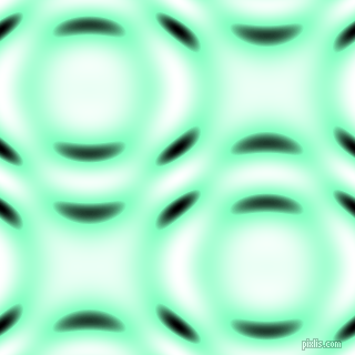 , Aquamarine and Black and White circular plasma waves seamless tileable