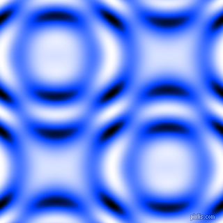 , Blue and Black and White circular plasma waves seamless tileable