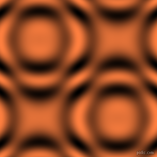 Burnt Orange and Black and White circular plasma waves seamless tileable