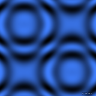 , Dodger Blue and Black and White circular plasma waves seamless tileable