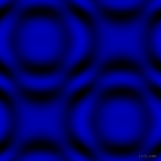 Medium Blue and Black and White circular plasma waves seamless tileable
