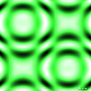 Screamin' Green and Black and White circular plasma waves seamless tileable