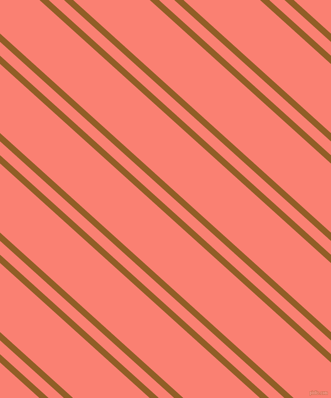 138 degree angle dual stripe line, 12 pixel line width, 20 and 100 pixel line spacing, Afghan Tan and Salmon dual two line striped seamless tileable
