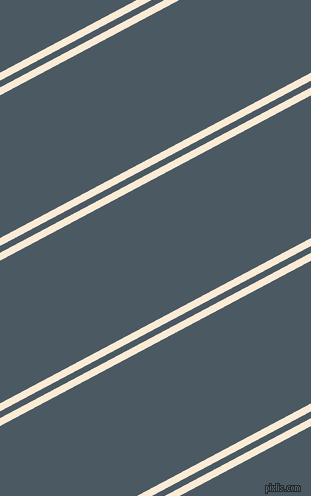 28 degree angles dual stripes line, 7 pixel line width, 6 and 126 pixels line spacing, Antique White and Fiord dual two line striped seamless tileable