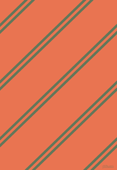 44 degree angles dual stripes lines, 8 pixel lines width, 8 and 107 pixels line spacing, Axolotl and Burnt Sienna dual two line striped seamless tileable
