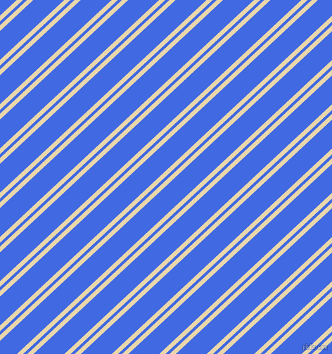 43 degree angle dual stripe line, 6 pixel line width, 4 and 30 pixel line spacing, Beeswax and Royal Blue dual two line striped seamless tileable