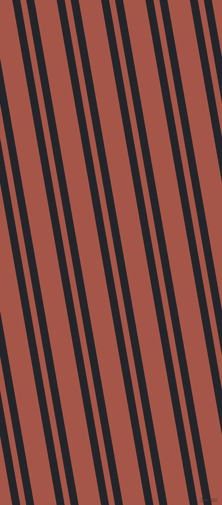 100 degree angle dual stripes line, 16 pixel line width, 12 and 45 pixel line spacing, Black Russian and Crail dual two line striped seamless tileable