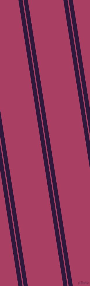 99 degree angle dual stripes lines, 14 pixel lines width, 4 and 121 pixel line spacing, Blackcurrant and Rouge dual two line striped seamless tileable