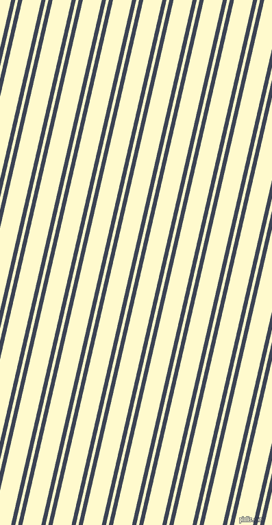 77 degree angles dual striped line, 6 pixel line width, 4 and 27 pixels line spacing, Blue Zodiac and Lemon Chiffon dual two line striped seamless tileable