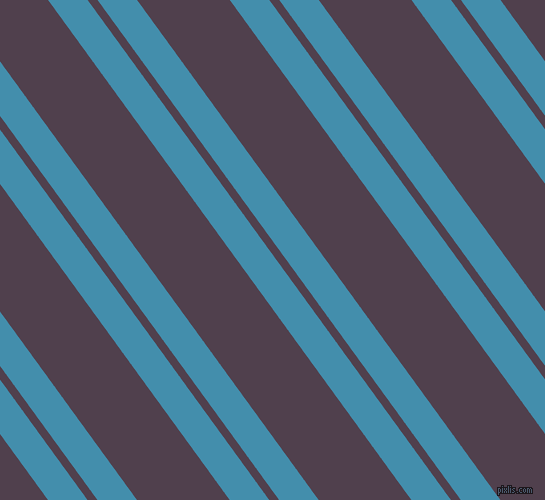 126 degree angle dual striped lines, 32 pixel lines width, 8 and 75 pixel line spacing, Boston Blue and Purple Taupe dual two line striped seamless tileable