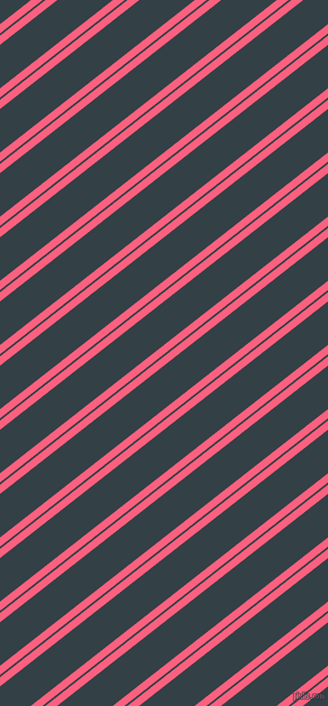 38 degree angle dual striped line, 8 pixel line width, 2 and 38 pixel line spacing, Brink Pink and Big Stone dual two line striped seamless tileable