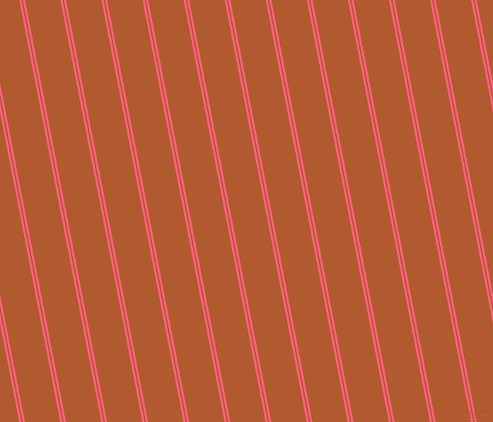 101 degree angle dual stripes line, 3 pixel line width, 2 and 49 pixel line spacing, Brink Pink and Fiery Orange dual two line striped seamless tileable