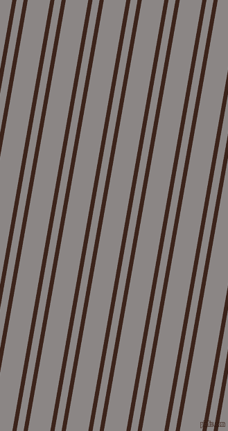 80 degree angle dual stripe line, 6 pixel line width, 10 and 32 pixel line spacing, Brown Pod and Suva Grey dual two line striped seamless tileable