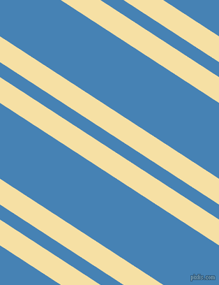 147 degree angle dual stripe lines, 31 pixel lines width, 18 and 91 pixel line spacing, Buttermilk and Steel Blue dual two line striped seamless tileable