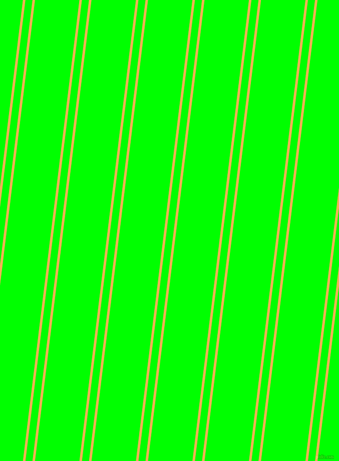 83 degree angle dual striped line, 5 pixel line width, 14 and 88 pixel line spacing, Casablanca and Lime dual two line striped seamless tileable