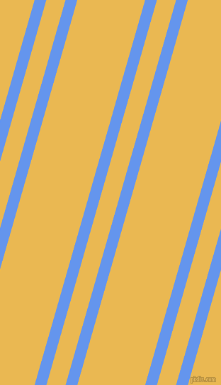 74 degree angles dual stripe lines, 16 pixel lines width, 26 and 92 pixels line spacing, Cornflower Blue and Ronchi dual two line striped seamless tileable