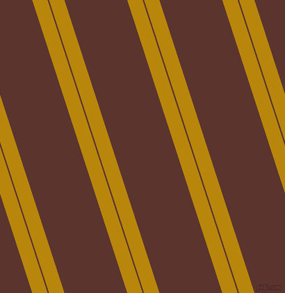 108 degree angles dual striped lines, 21 pixel lines width, 2 and 86 pixels line spacing, Dark Goldenrod and Redwood dual two line striped seamless tileable