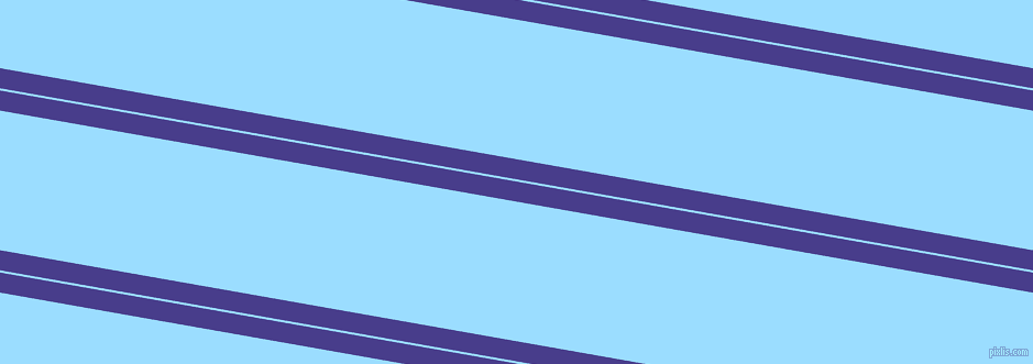 170 degree angles dual stripe line, 18 pixel line width, 2 and 125 pixels line spacing, Dark Slate Blue and Columbia Blue dual two line striped seamless tileable
