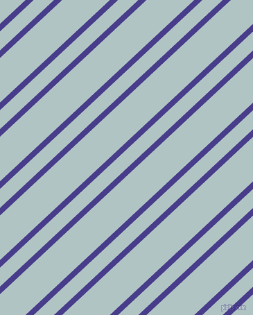 43 degree angle dual stripe line, 8 pixel line width, 20 and 47 pixel line spacing, Dark Slate Blue and Jungle Mist dual two line striped seamless tileable