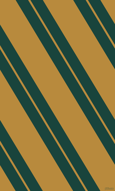 121 degree angles dual stripes lines, 43 pixel lines width, 8 and 105 pixels line spacing, Deep Teal and Marigold dual two line striped seamless tileable