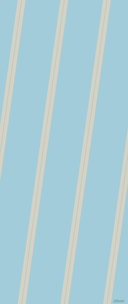 82 degree angles dual striped line, 12 pixel line width, 2 and 116 pixels line spacing, Ecru White and Regent St Blue dual two line striped seamless tileable