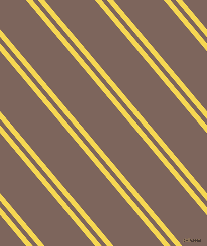130 degree angles dual striped line, 10 pixel line width, 8 and 77 pixels line spacing, Energy Yellow and Russett dual two line striped seamless tileable