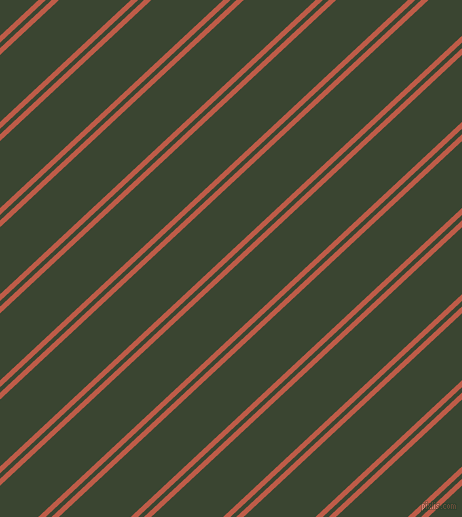 43 degree angles dual striped line, 5 pixel line width, 4 and 49 pixels line spacing, Flame Pea and Mallard dual two line striped seamless tileable