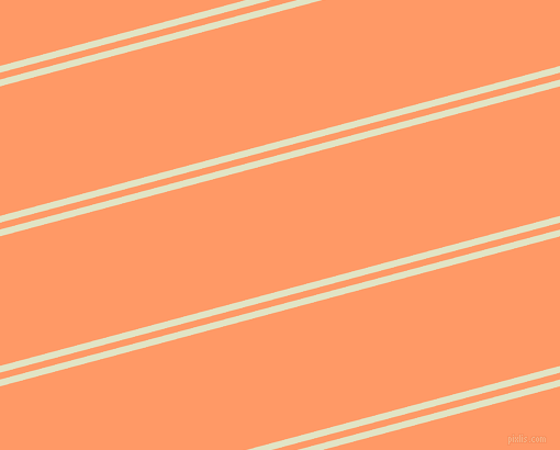 15 degree angles dual stripe lines, 6 pixel lines width, 6 and 114 pixels line spacing, Frost and Atomic Tangerine dual two line striped seamless tileable