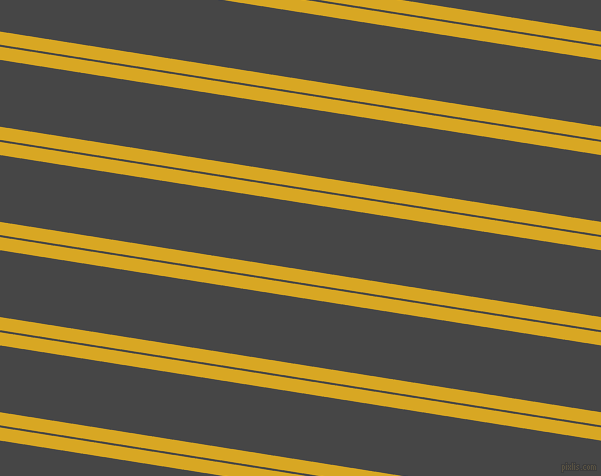 171 degree angle dual stripes lines, 13 pixel lines width, 2 and 66 pixel line spacing, Galliano and Charcoal dual two line striped seamless tileable