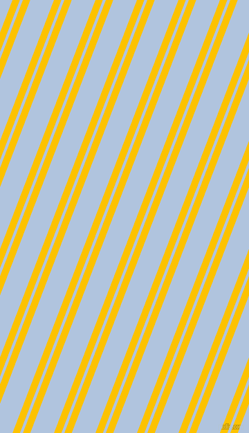 69 degree angles dual stripes lines, 10 pixel lines width, 4 and 32 pixels line spacing, Golden Poppy and Light Steel Blue dual two line striped seamless tileable