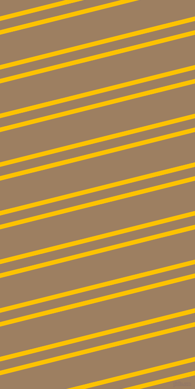 14 degree angles dual striped line, 9 pixel line width, 18 and 59 pixels line spacing, Golden Poppy and Sorrell Brown dual two line striped seamless tileable