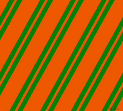 61 degree angles dual stripes lines, 15 pixel lines width, 8 and 51 pixels line spacing, Green and Persimmon dual two line striped seamless tileable