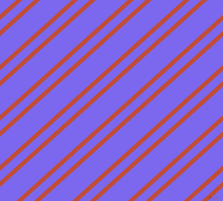 42 degree angles dual striped lines, 14 pixel lines width, 26 and 71 pixels line spacing, Grenadier and Medium Slate Blue dual two line striped seamless tileable