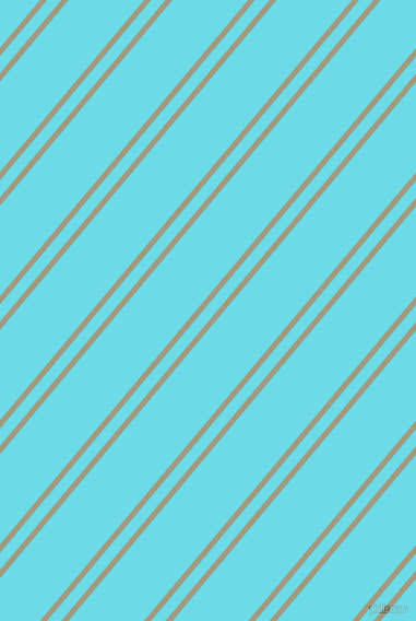 50 degree angle dual striped lines, 5 pixel lines width, 10 and 53 pixel line spacing, Grey Olive and Turquoise Blue dual two line striped seamless tileable