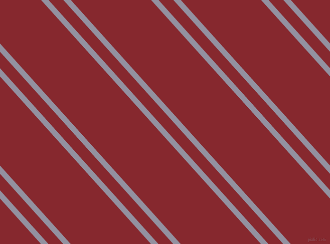 132 degree angles dual stripe line, 11 pixel line width, 22 and 119 pixels line spacing, Grey Suit and Flame Red dual two line striped seamless tileable