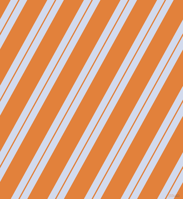 61 degree angles dual striped lines, 22 pixel lines width, 4 and 58 pixels line spacing, Hawkes Blue and Tree Poppy dual two line striped seamless tileable