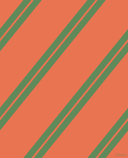 51 degree angle dual stripes line, 20 pixel line width, 6 and 115 pixel line spacing, Hippie Green and Burnt Sienna dual two line striped seamless tileable