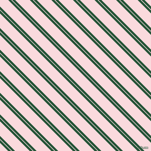135 degree angle dual stripe line, 7 pixel line width, 2 and 34 pixel line spacing, Kaitoke Green and Pale Pink dual two line striped seamless tileable